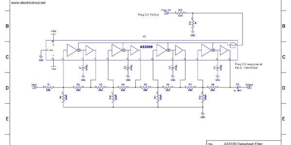 AS3109 Datasheet filter schematic
